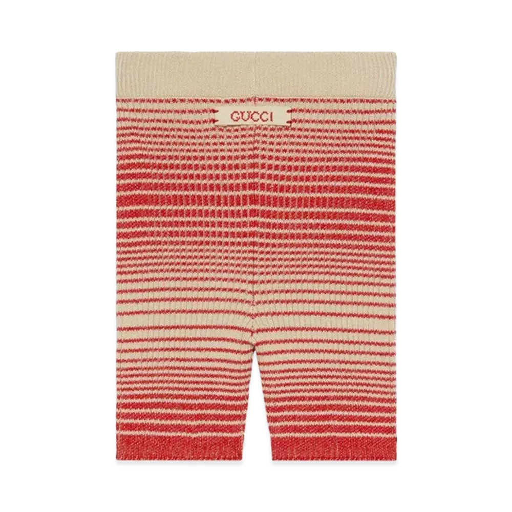 GUCCI Kids Striped Bermuda Shorts "Red/Beige"