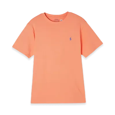 Polo Ralph Lauren Kids Short-Sleeve Cotton Jersey Crewneck Tee "Orange"