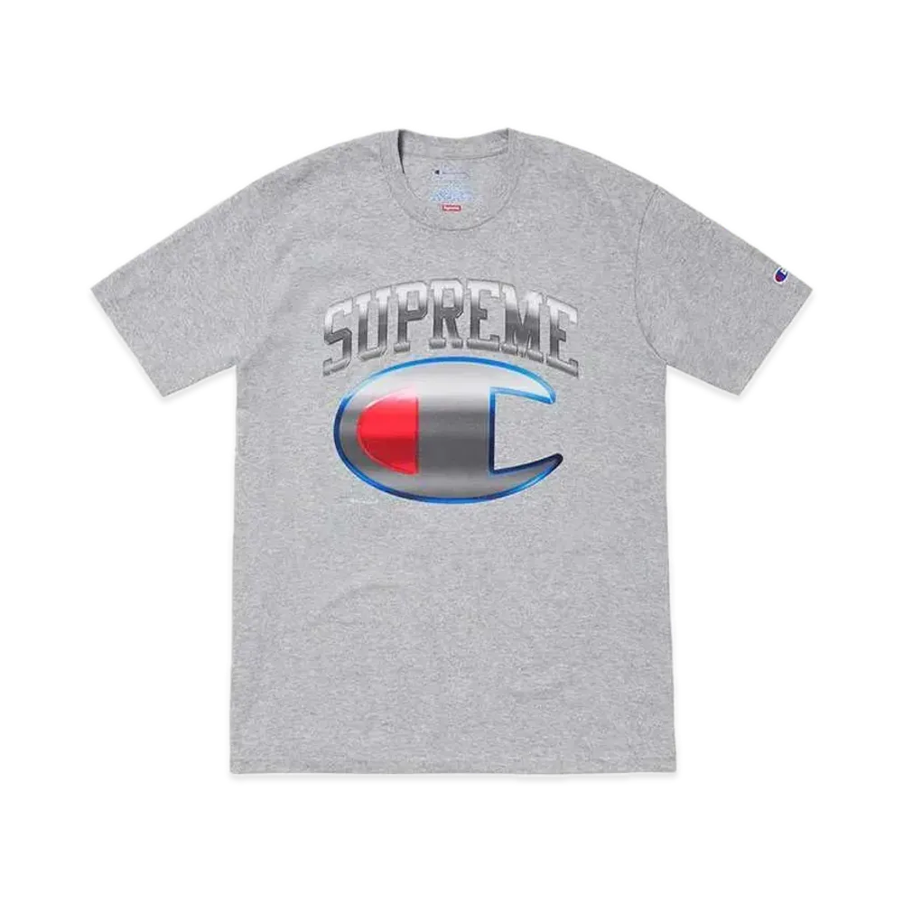 シュプリーム x チャンピオン クローム S/S トップ "ヘザー グレー"