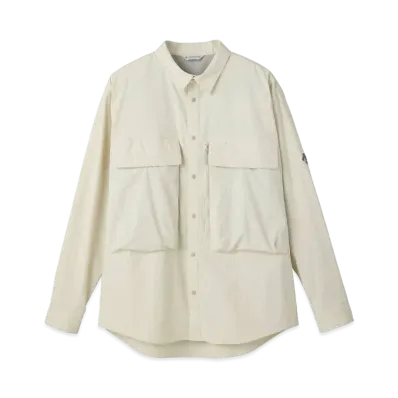 DESCENTE ALLTERRAIN 81 Over L/S Shirt "Sand White"
