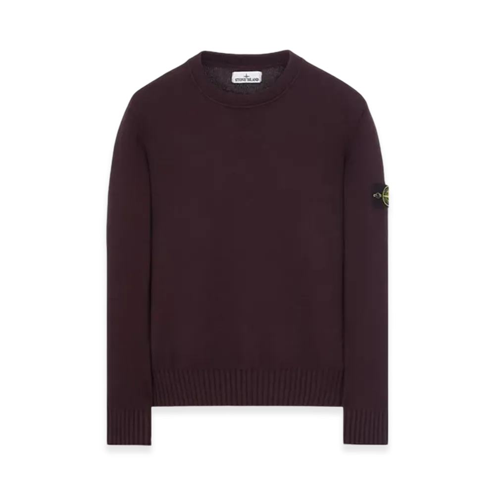 Stone Island 506A2 Winter Cotton Crewneck Knit - 23FW "Dark Burgundy"