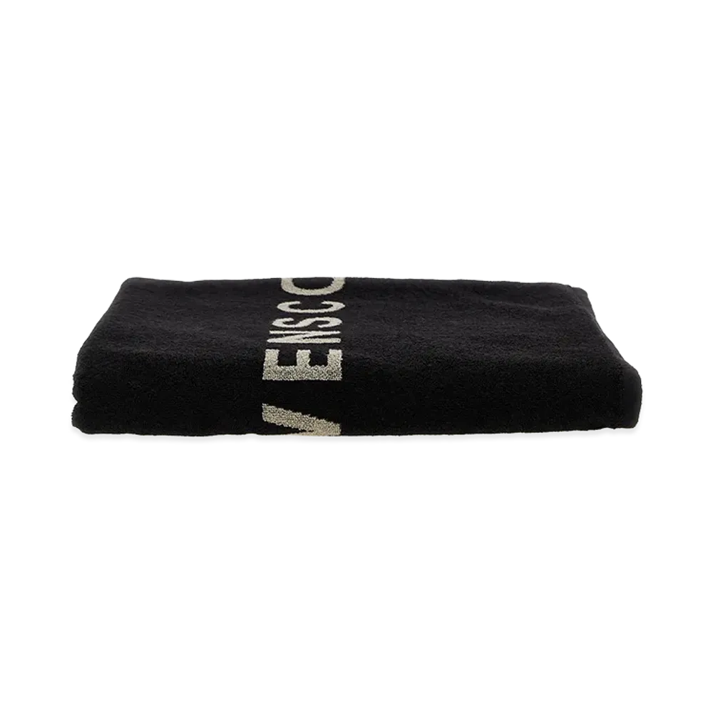 Rick Owens Beach Towel Written "Black"