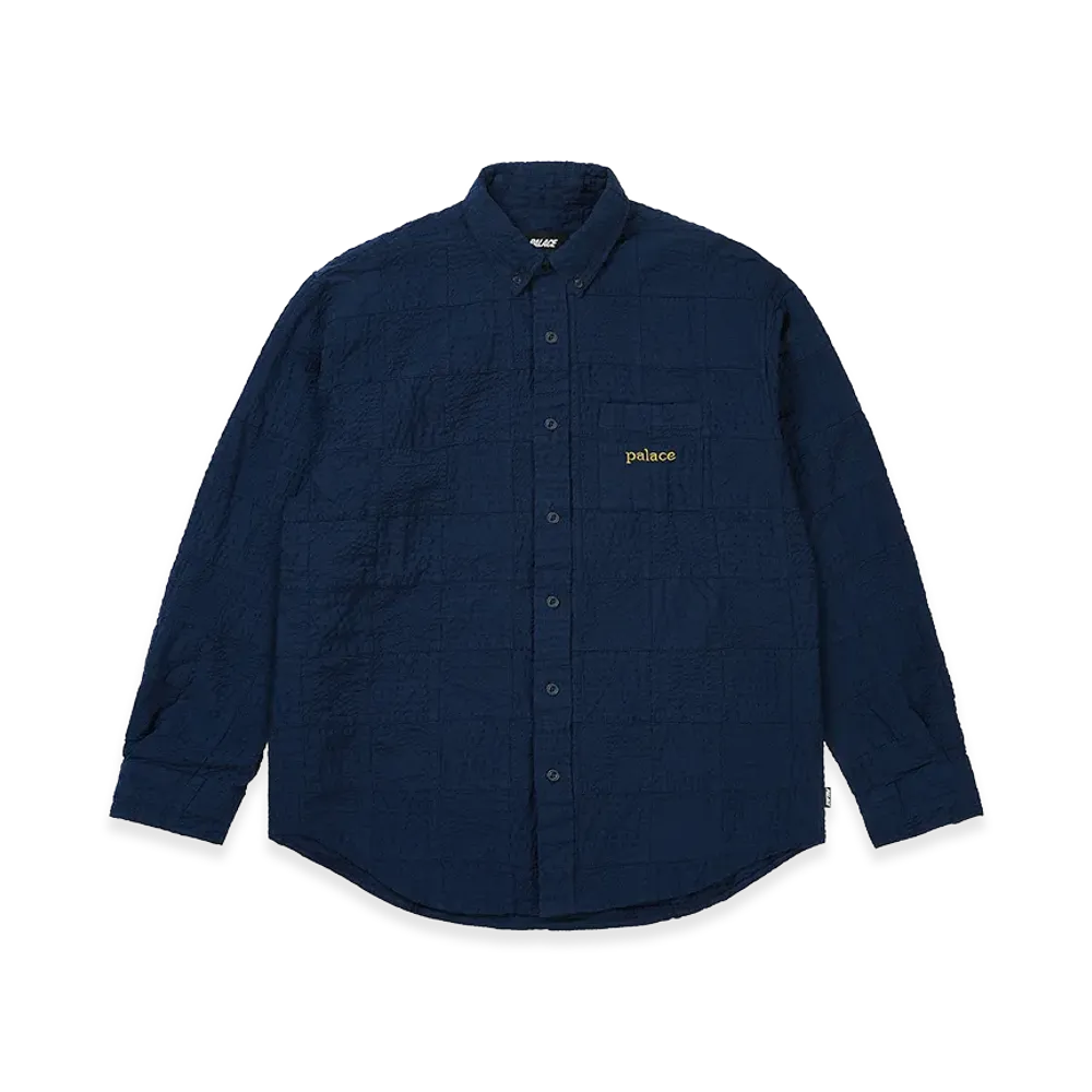 PALACE Seer Patch Oxford Shirt "Navy"