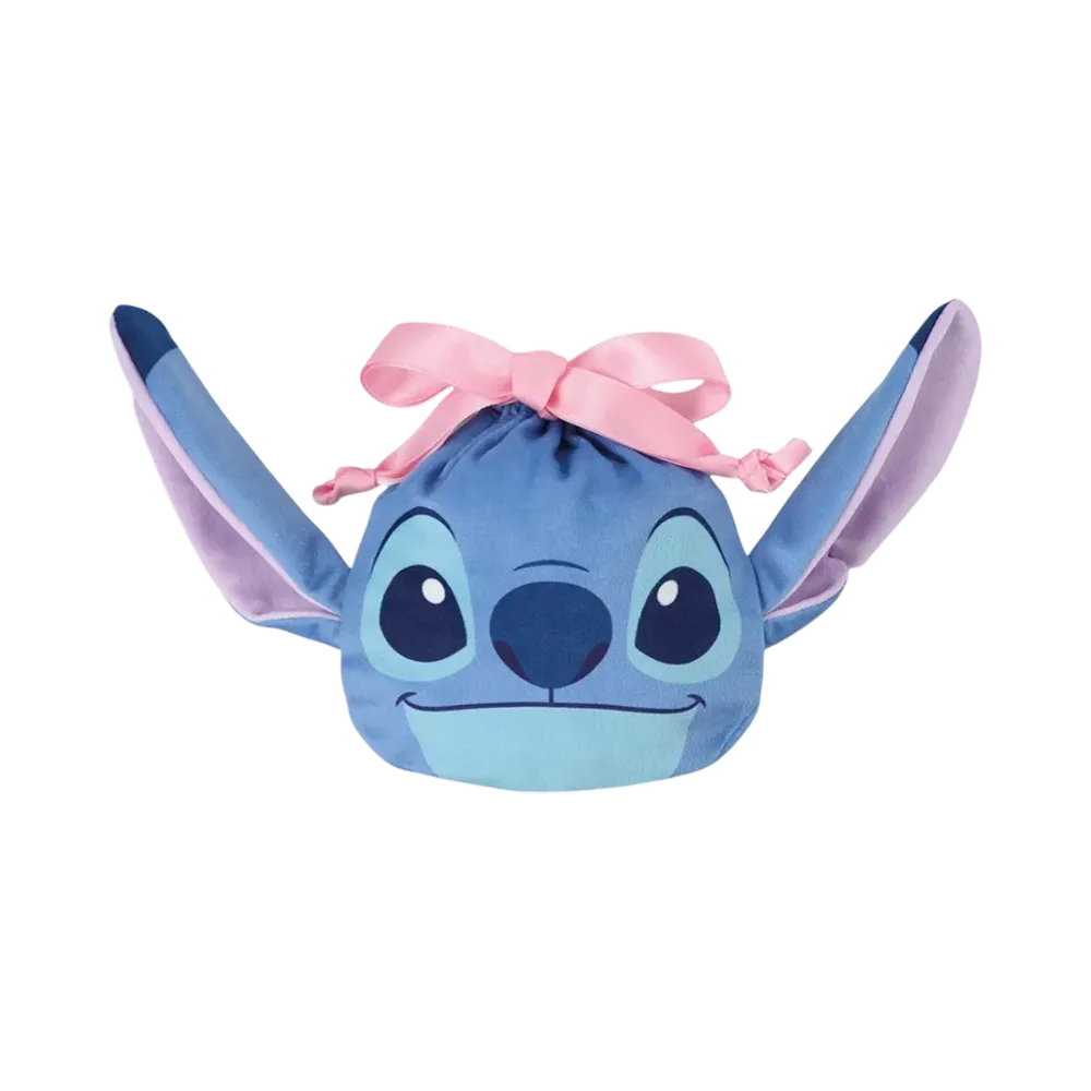 BANDAI "Ichiban Kuji" -Stitch Every day with you!- F Prize Stitch Face Drawstring Bag