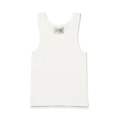 BEAMS FUTURE ARCHIVE Rib Tank Top "White"