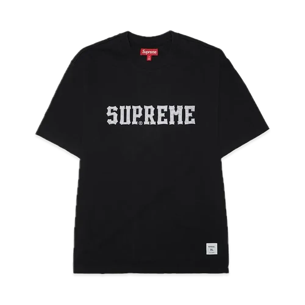 Supreme Twill Applique S/S Top "Black"