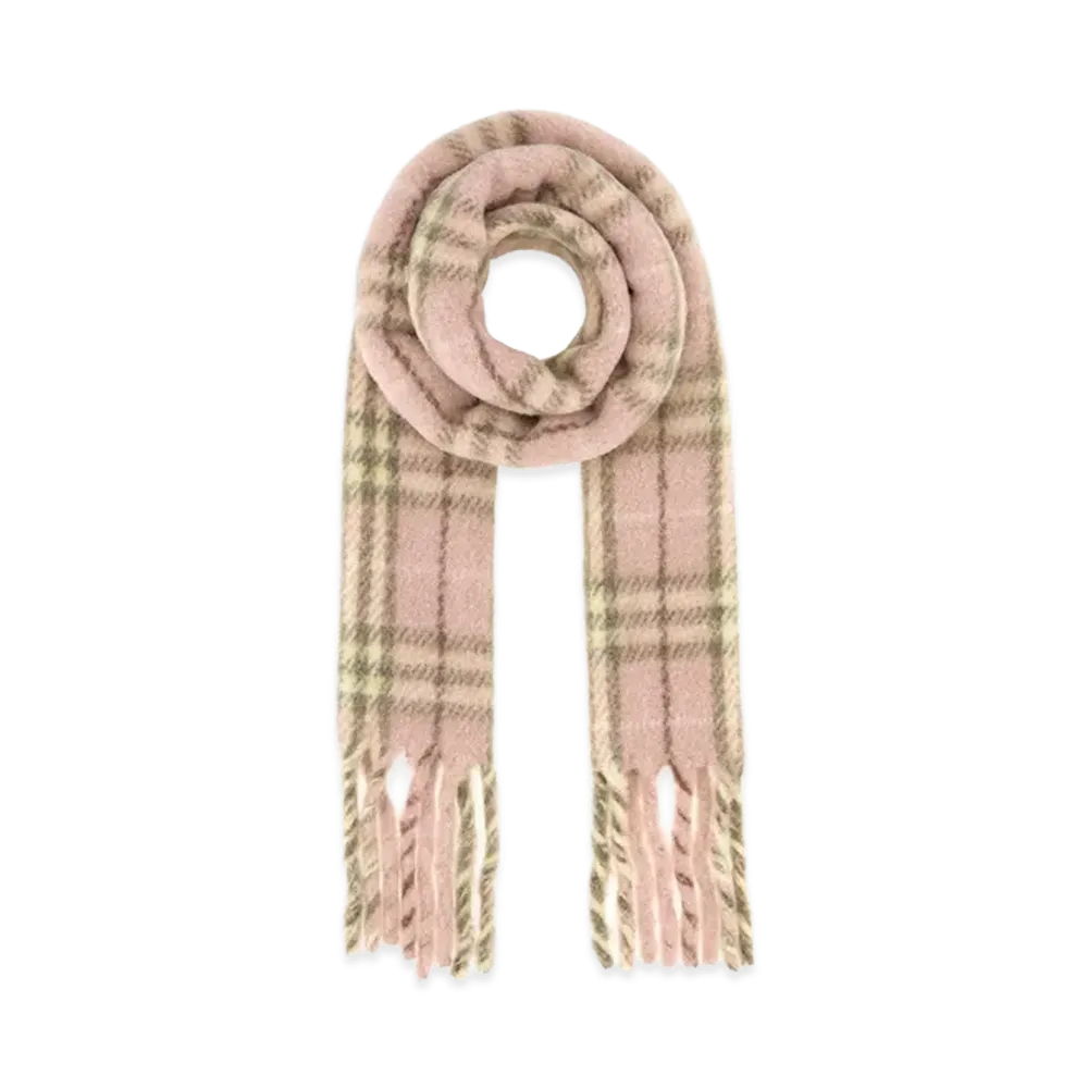 Burberry Embroidered Alpaca Blend Scarf "Pink"