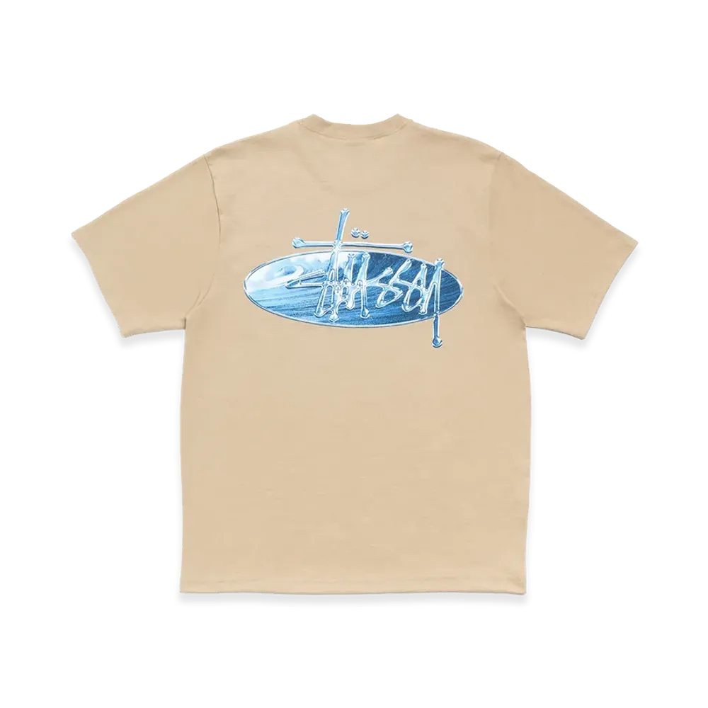 Stussy Wave Oval Tee "Khaki"