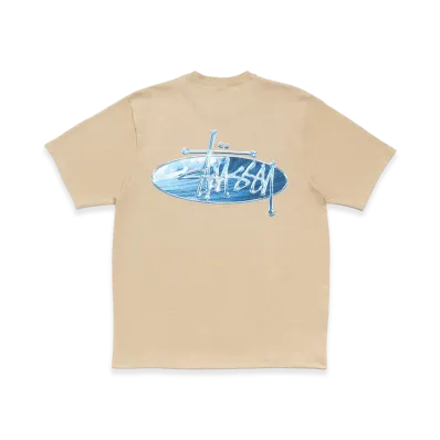 Stussy Wave Oval Tee "Khaki"