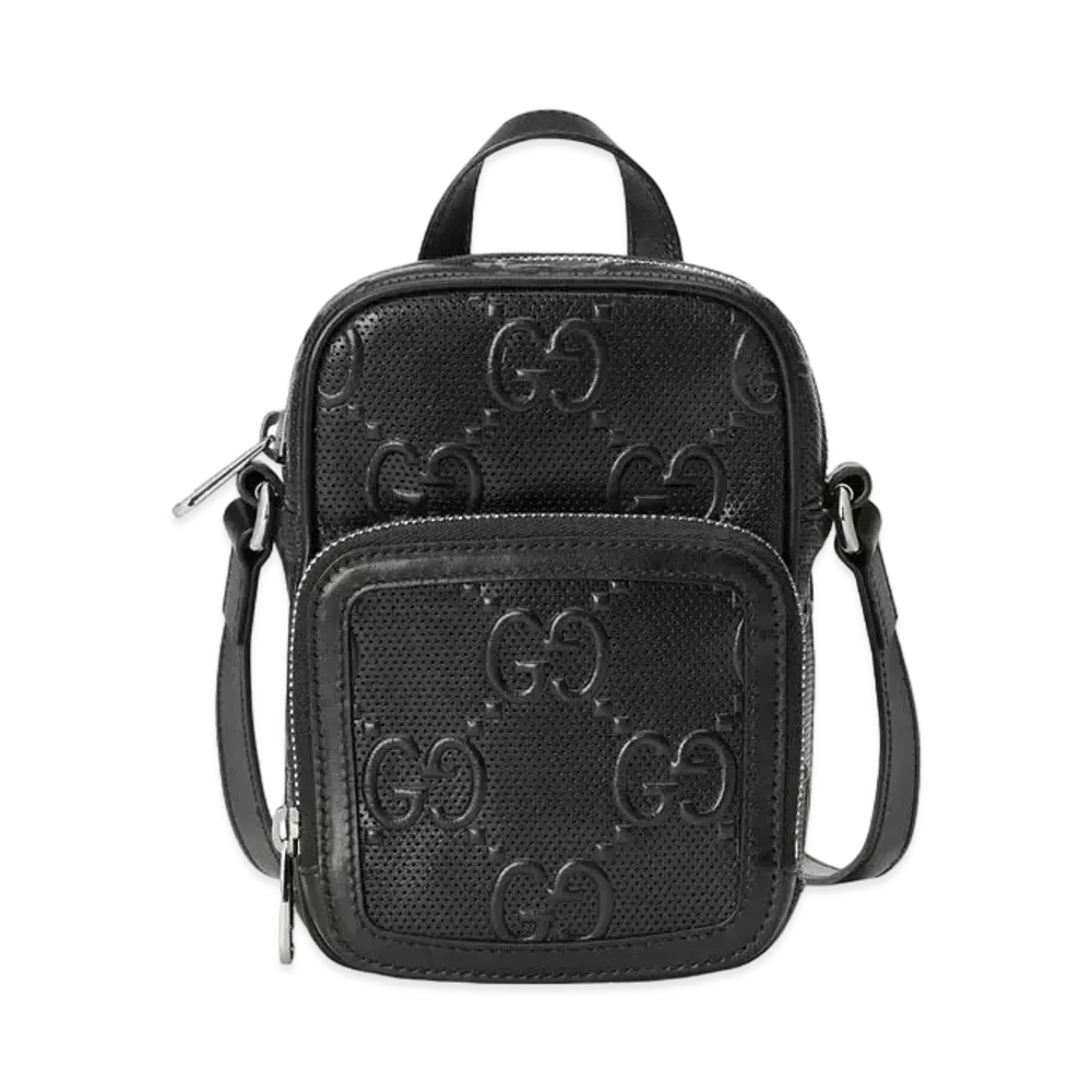 GUCCI GG Emboss Mini Bag "Black"