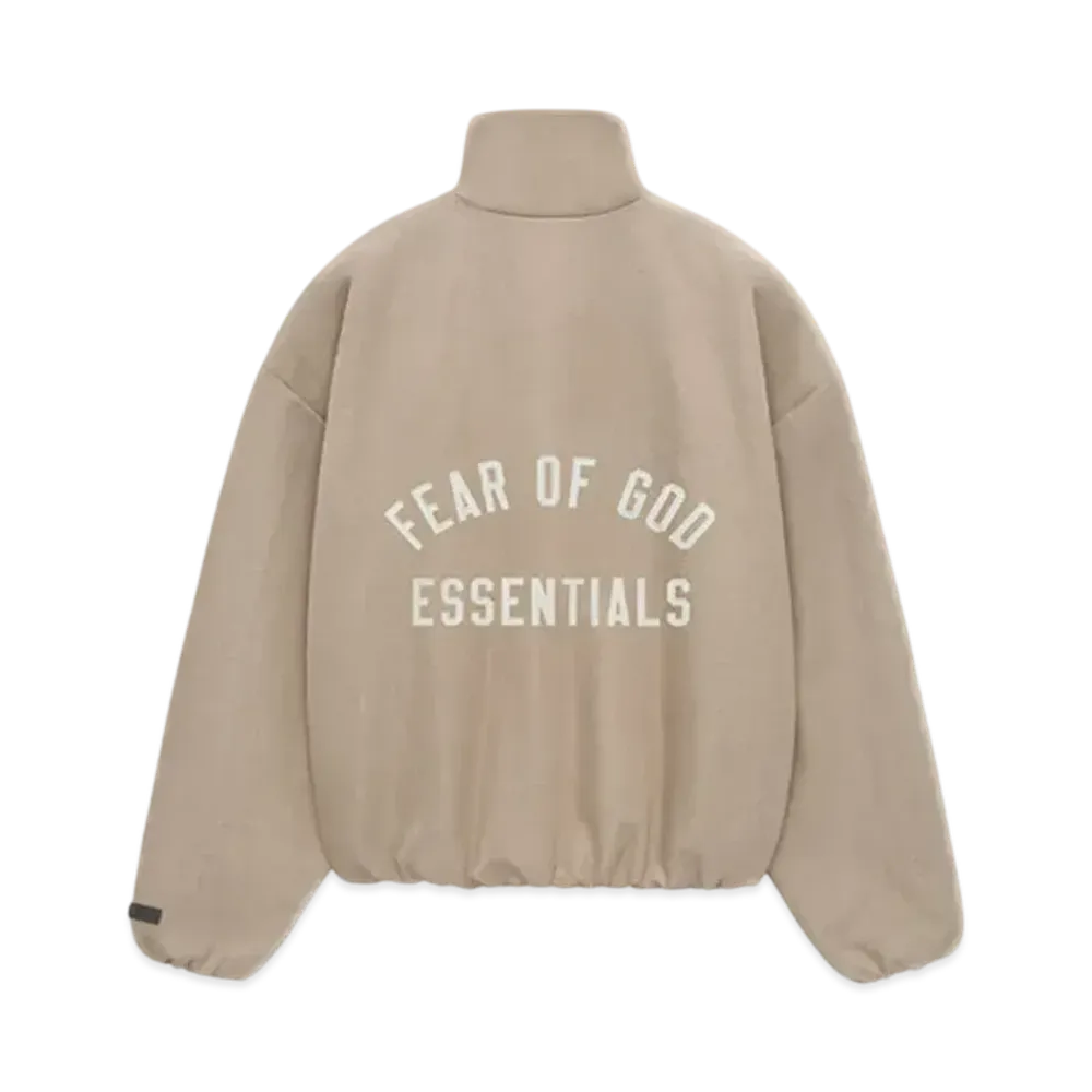 FEAR OF GOD Essentials Women's Textured Nylon Track Jacket "Desert Sand"