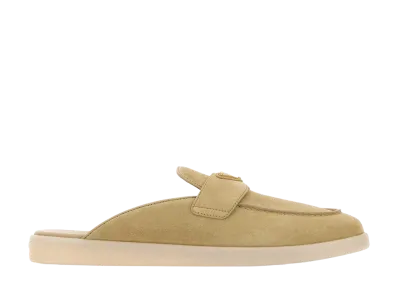 PRADA Women's Sand Suede Slippers "Beige"
