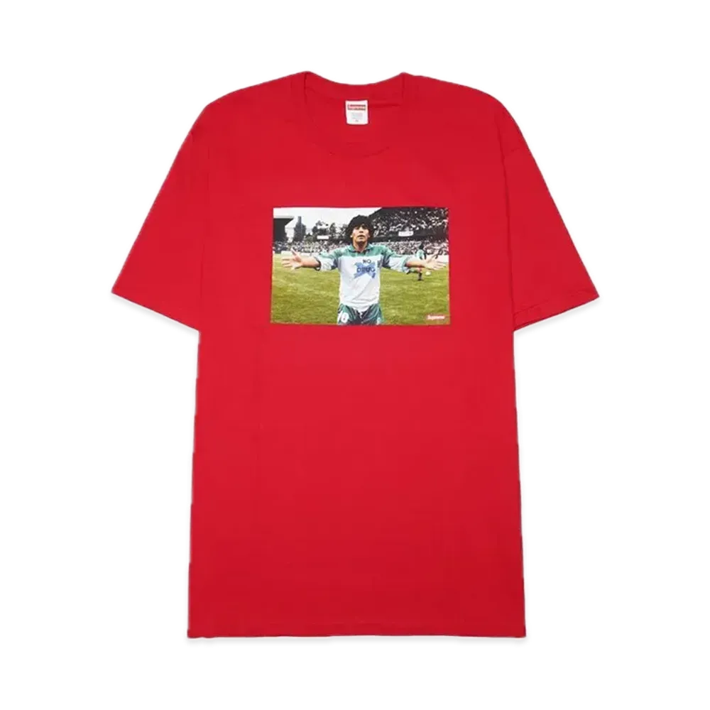 シュプリーム マラドーナ Tシャツ "レッド"