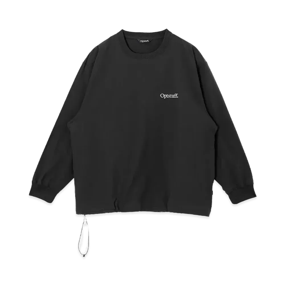 Optstuff Drawstring Nylon Long-Sleeve T "Black"