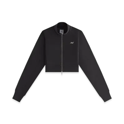 Kith Women Davin Cropped Fleece Track Zip "Black"