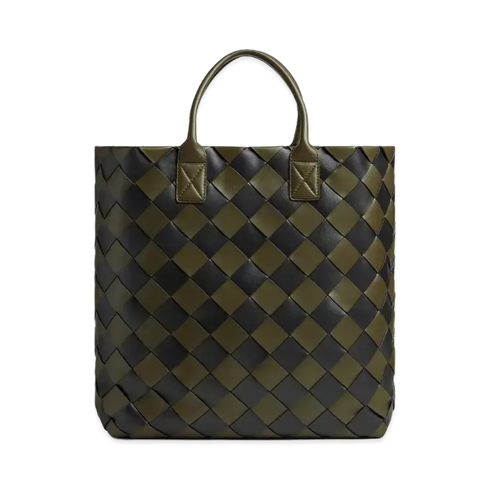 Bottega Veneta Maxi Intreccio Tote "Mustard/Black"