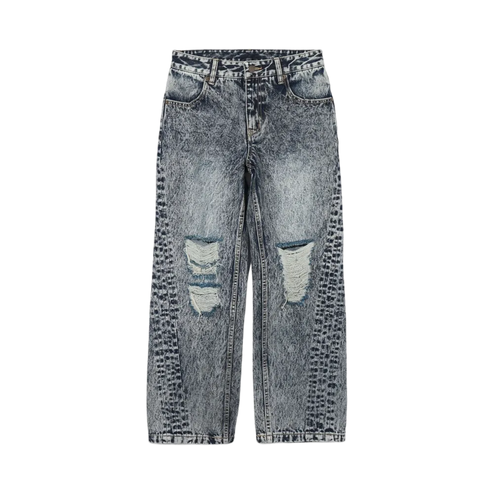 X-Girl Distressed Loose Fit Denim Pants "Indigo"