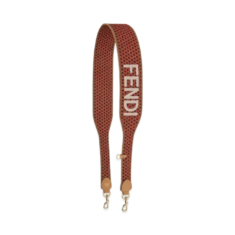 FENDI Strap You Ribbon Shoulder Strap "Red"