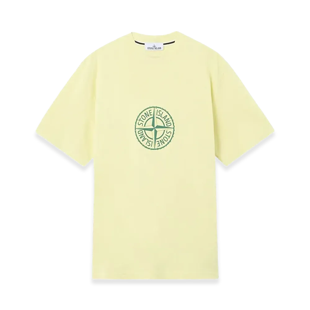 Stone Island `all Around Compass` Print Regular Fit T-Shirt "Yellow"