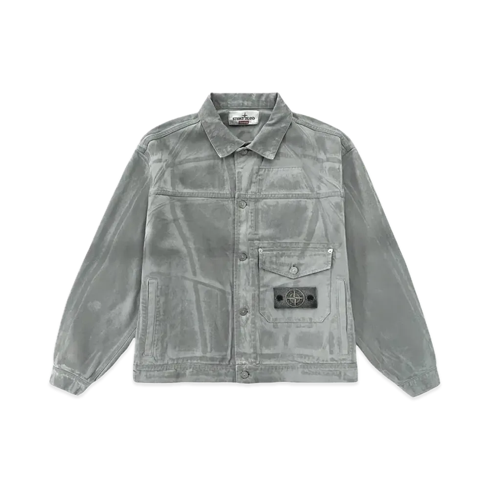 Supreme x Stone Island Denim Trucker Jacket Reflective "Reflective"