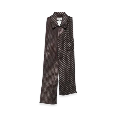 Maison Margiela Women's Paisley Shirting Scarf "Black"