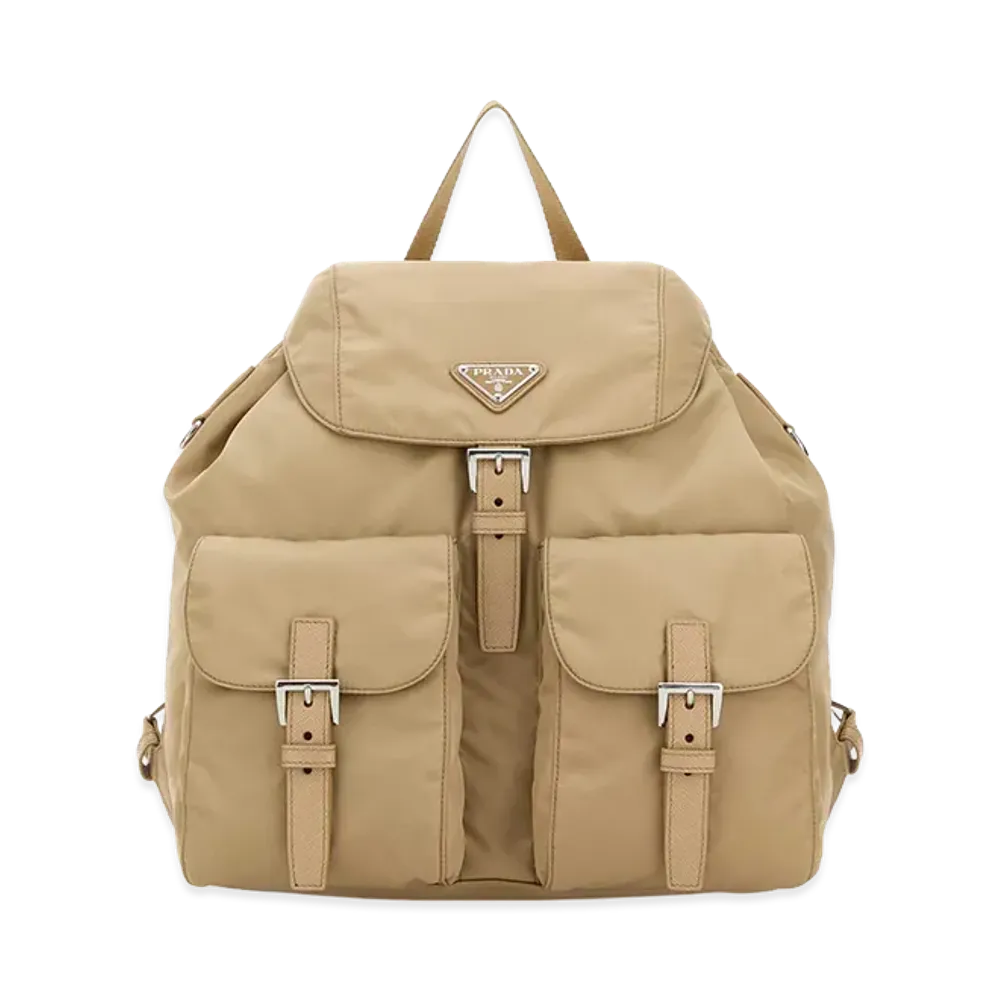 PRADA Wonen's Canvas Backpack "Camel"