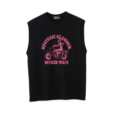 HYSTERIC GLAMOUR Wicked Ways Sleeveless T-Shirt "Black"