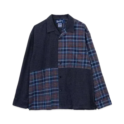 BoTT x creativedrugstore Box Flannel L/S Shirt "Blue"