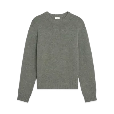 CELINE Iconic Crew Neck Sweater / Shetland "Gray/Green"