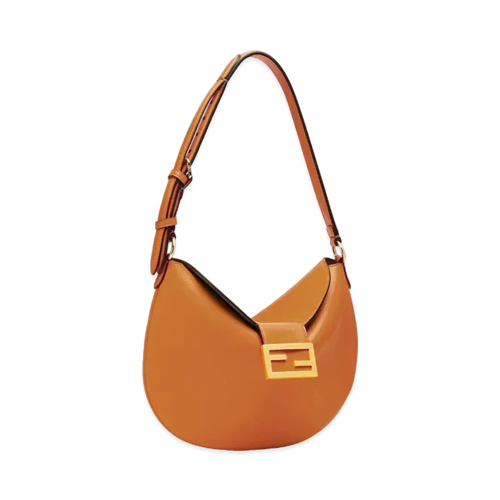FENDI Small Croissant Leather Bag "Brown"
