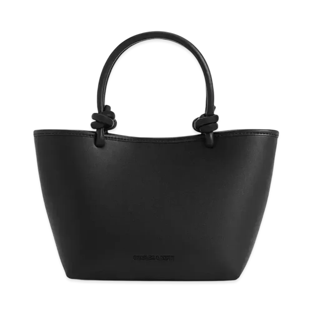 CHARLES & KEITH Sabine Knot-Handle Tote Bag "Black"