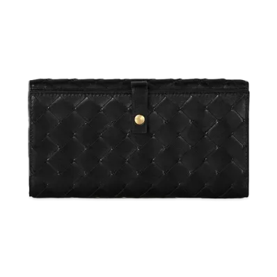 Bottega Veneta Bifold Flap Wallet "Nero"