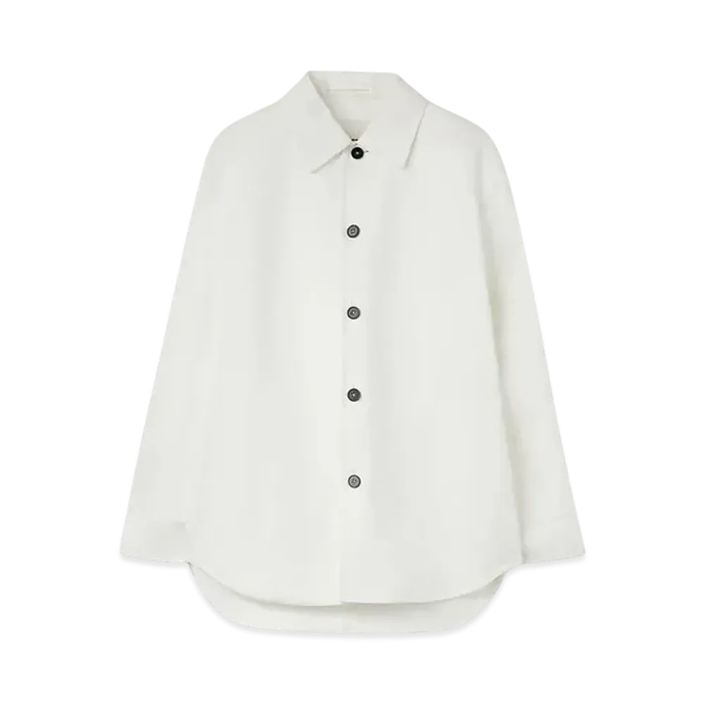 Jil Sander Men's Double Cotton Overshirt "Cornsilk"