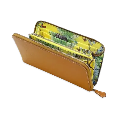 Hermes Azap Silk'In Long Veau Epsom/Silk "Gold/Jaune Naple/Silver"