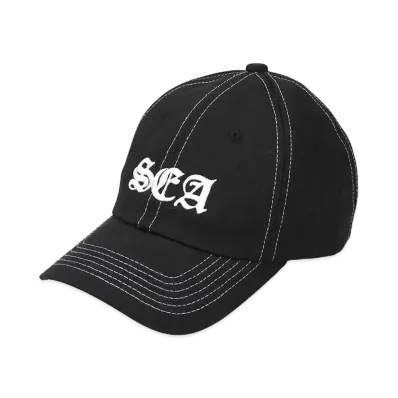 WIND AND SEA White Stitch Cap "Black"