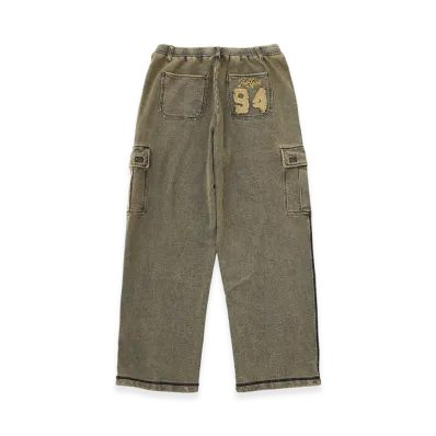 X-Girl Women's Overdyed Number Patch Cargo Sweatpants "Indigo"