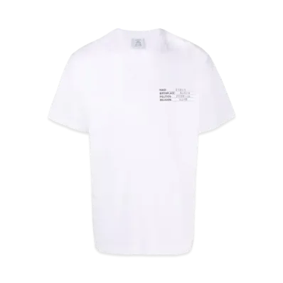 VETEMENTS Human Identity Tee "White"