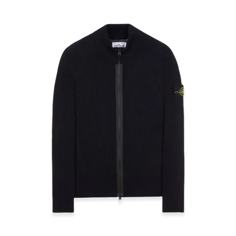 Stone Island 519C2 Wool Zipped Cardigan - 23FW "Navy Blue"