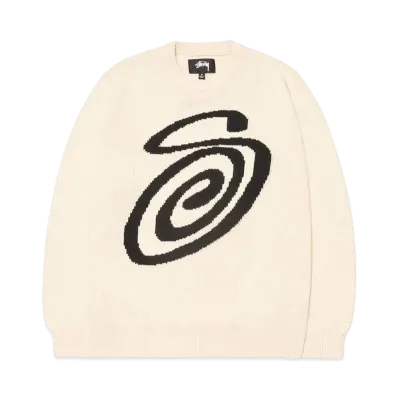 Stussy CURLY S SWEATER "Natural"