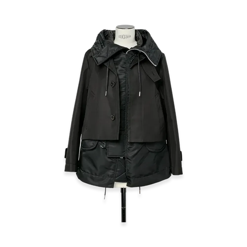 sacai Cotton Gabardine Blouson "Black"