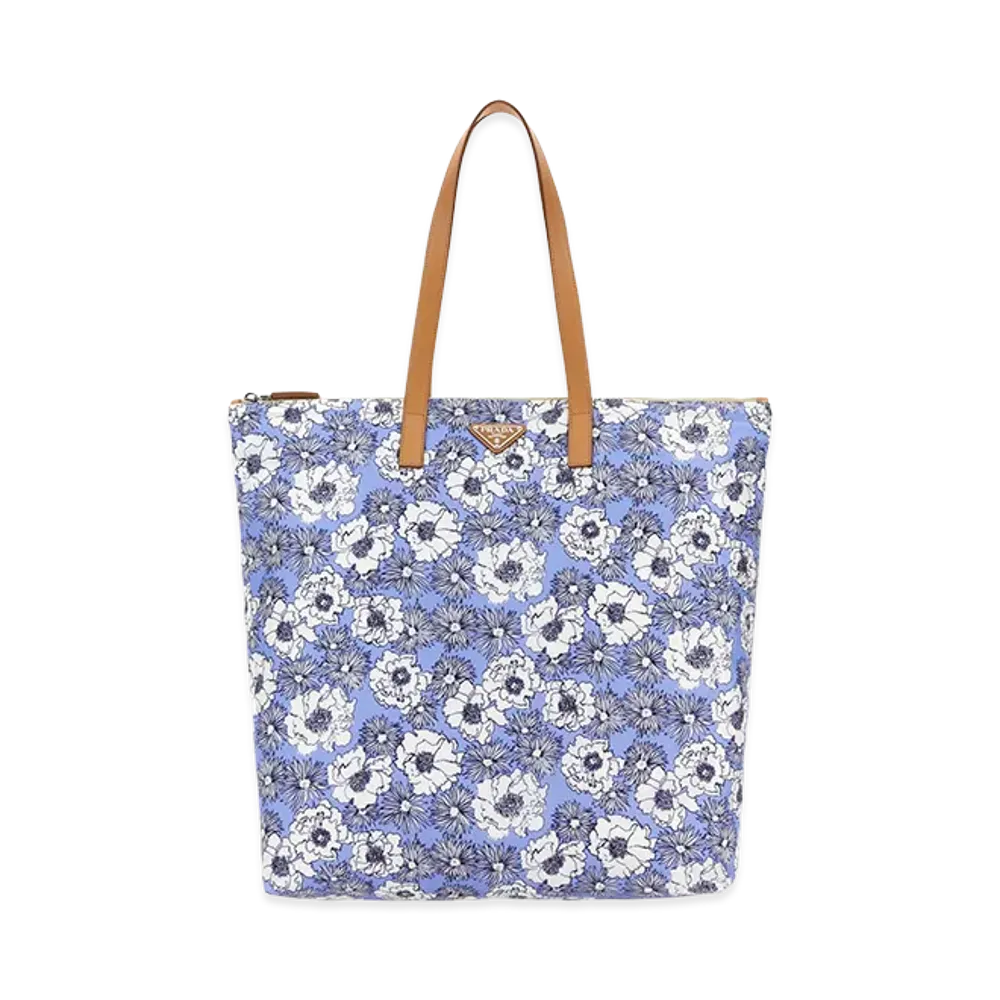 PRADA Printed Re-Nylon Shopping Bag "Stripped"