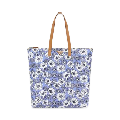 PRADA Printed Re-Nylon Shopping Bag "Stripped"