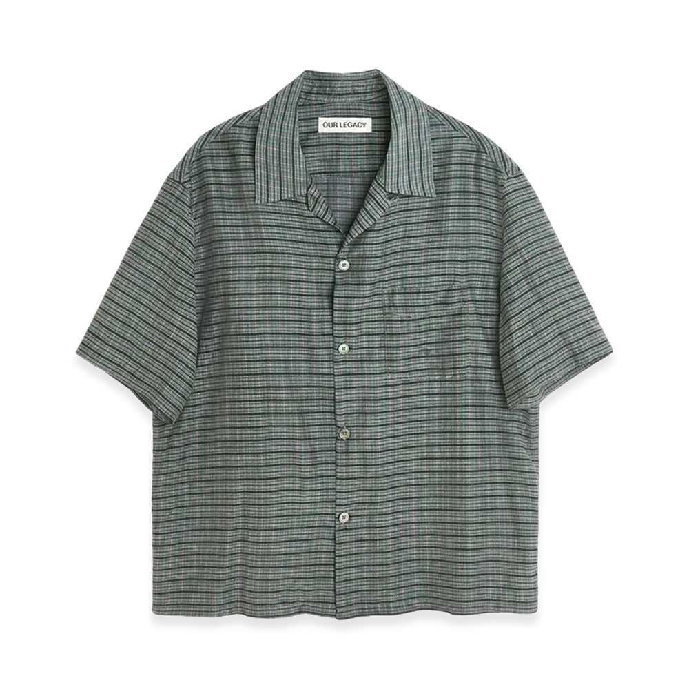 OUR LEGACY Heusen Shirt Shortsleeve "Picnic Check Cotton Silk"
