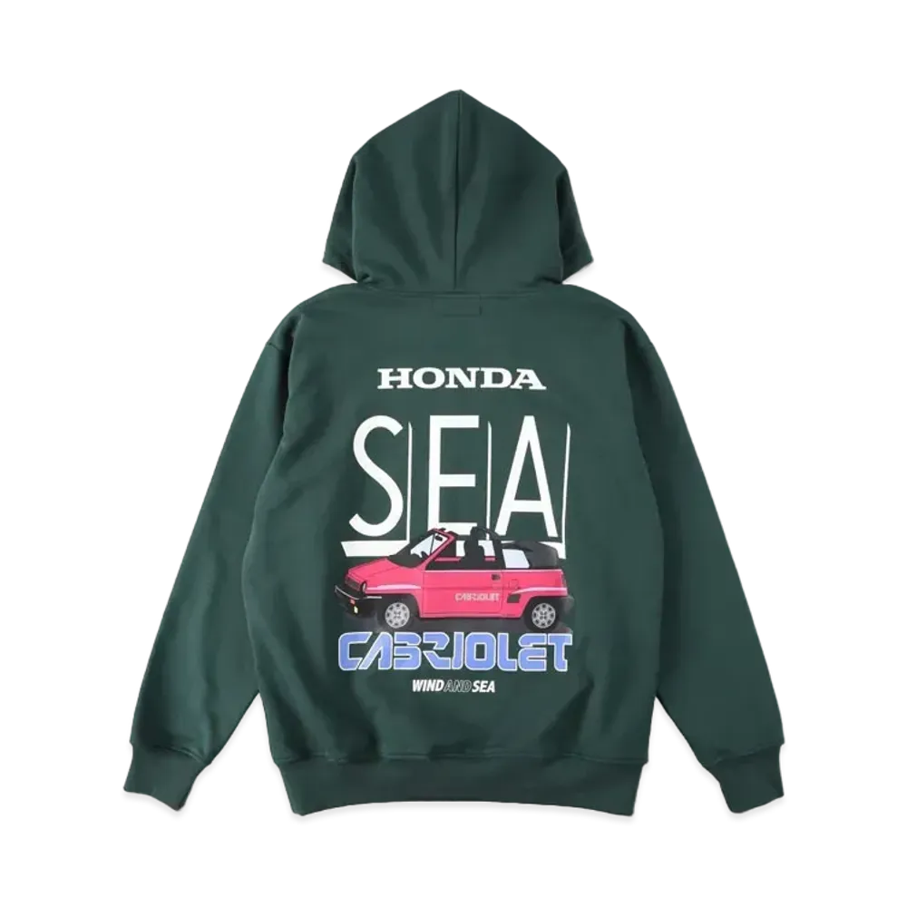 WIND AND SEA x HONDA -CITY CABRIOLET- HOODIE / "Green"