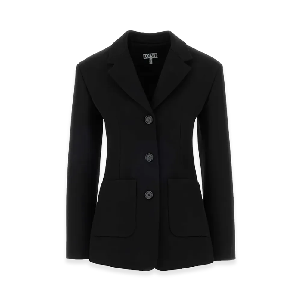 LOEWE Women's Wool Blend Blazer "Black"
