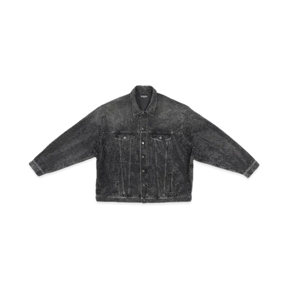 BALENCIAGA Women's Large Fit Jacket With Rhinestones "Black"