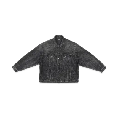 BALENCIAGA Women's Large Fit Jacket With Rhinestones "Black"