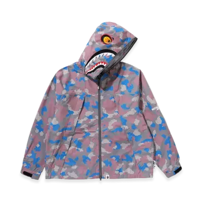 A BATHING APE x KAZUKI KURAISHI Camo Shark Packable Snowboard Jacket "Multi"