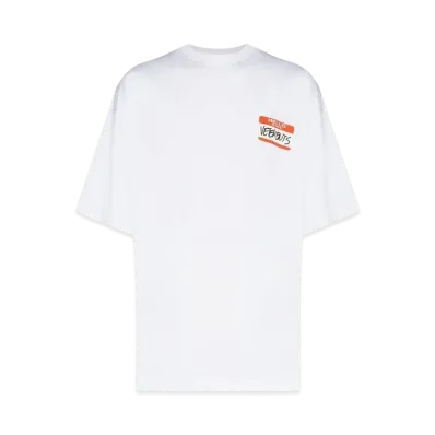 VETEMENTS NAME TAG T-shirt "White"