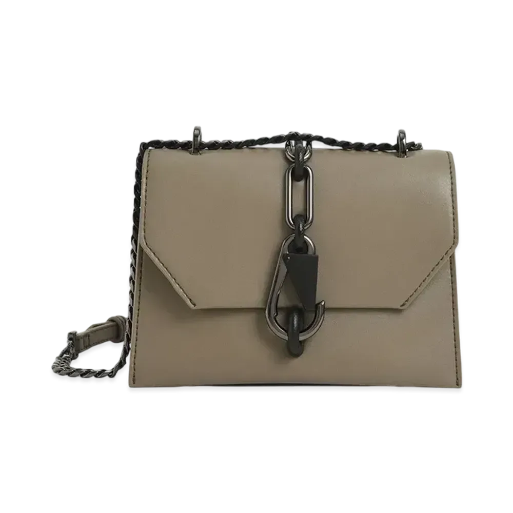 CHARLES & KEITH Metallic Accent Turnlock Crossbody Bag "Blush"